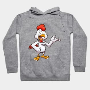 Friendly Cartoon Chicken Hoodie